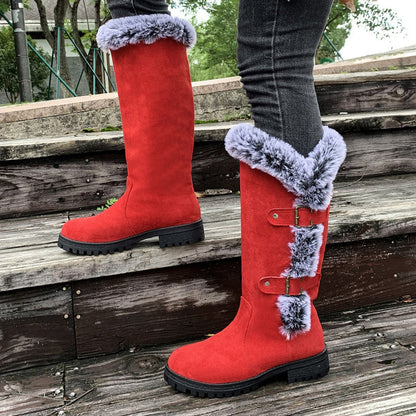Karen | Women's Buckled Mid Calf Snow Boots