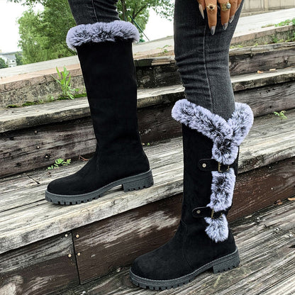 Karen | Women's Buckled Mid Calf Snow Boots