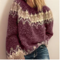 Laurel | Women's Fair Isle Knitted Crew Neck Jumper