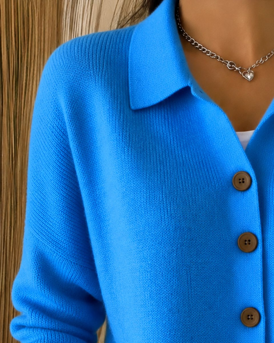 Laurel | Women's Relaxed Button-Up Collared Knit Jumper
