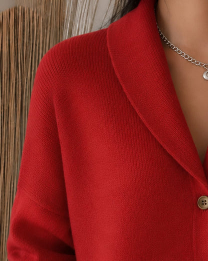 Laurel | Women's Relaxed Button-Up Collared Knit Jumper