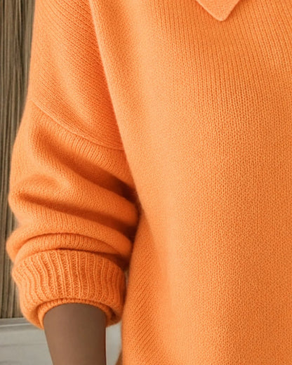 Laurel | Women's Relaxed Button-Up Collared Knit Jumper