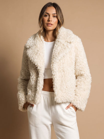 Leah | Women's Black Oversized Faux Fur Winter Coat