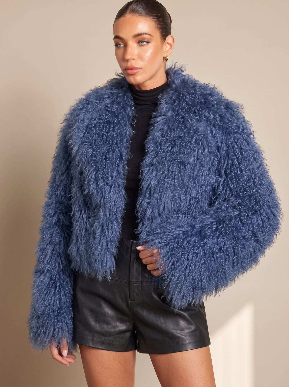 Leah | Women's Black Oversized Faux Fur Winter Coat