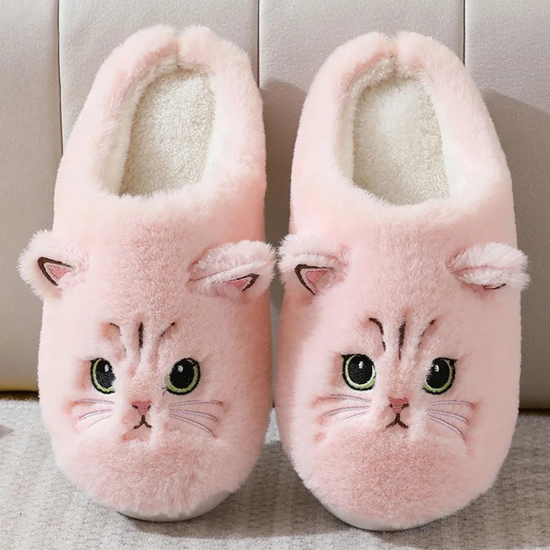 Lindsay | Women's Cosy Cat-Face Fluffy Slippers