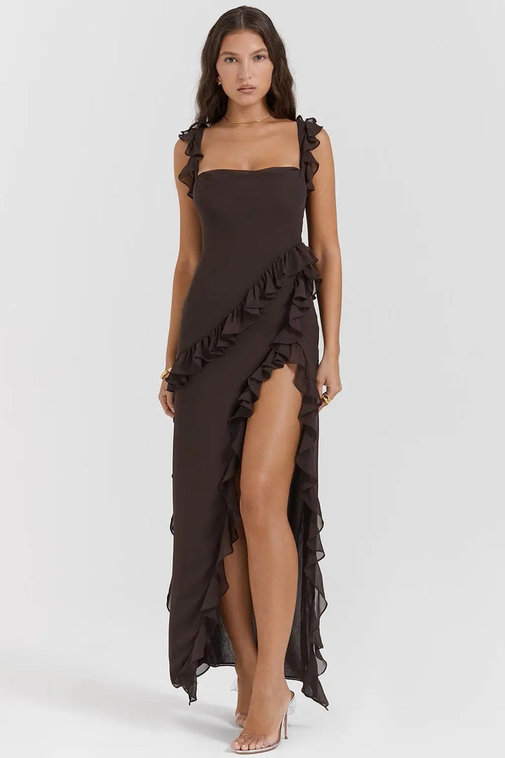 Emily | Women's Ruffled Maxi Evening Dress