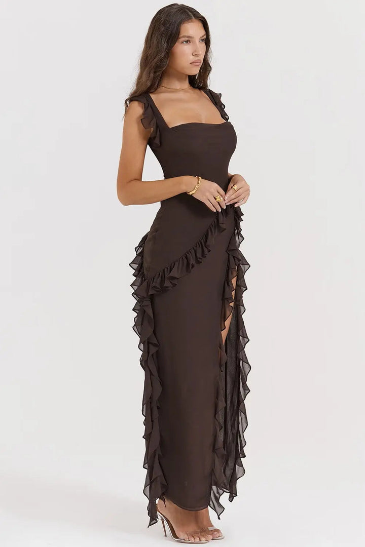 Emily | Women's Ruffled Maxi Evening Dress