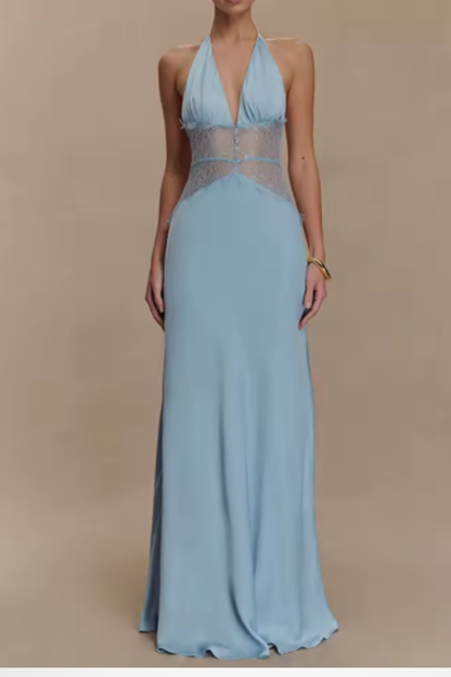Lola | Women's Elegant Halterneck Occasion Maxi Dress