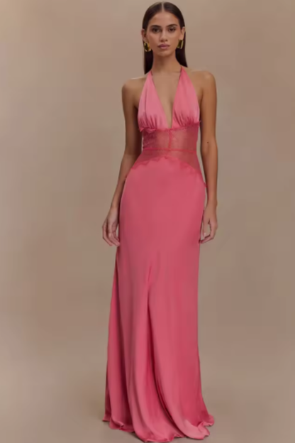 Lola | Women's Elegant Halterneck Occasion Maxi Dress