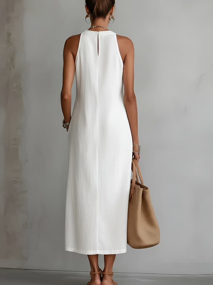 Noemi | Women's Summer Sleeveless Embroidered Midi Dress