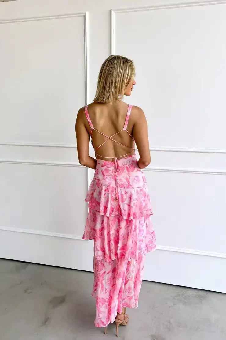 Carina | Women’s Elegant Tiered Summer Maxi Dress
