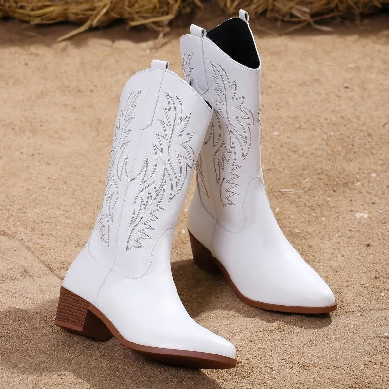 Monica | Women’s Casual Embroided Western Cowboy Boots