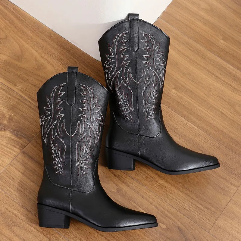 Monica | Women’s Casual Embroided Western Cowboy Boots