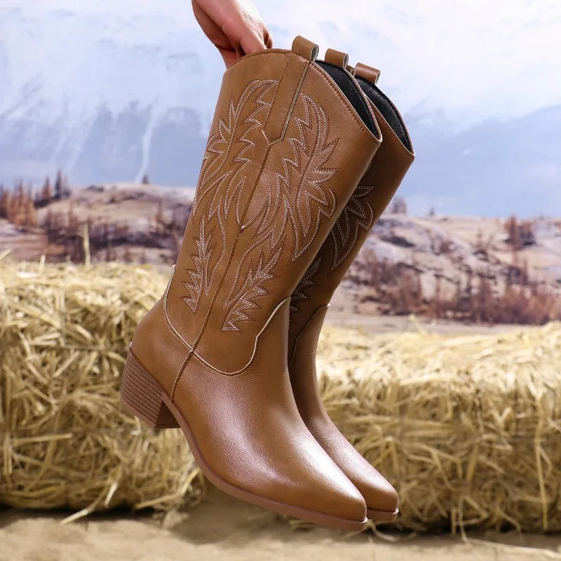 Monica | Women’s Casual Embroided Western Cowboy Boots