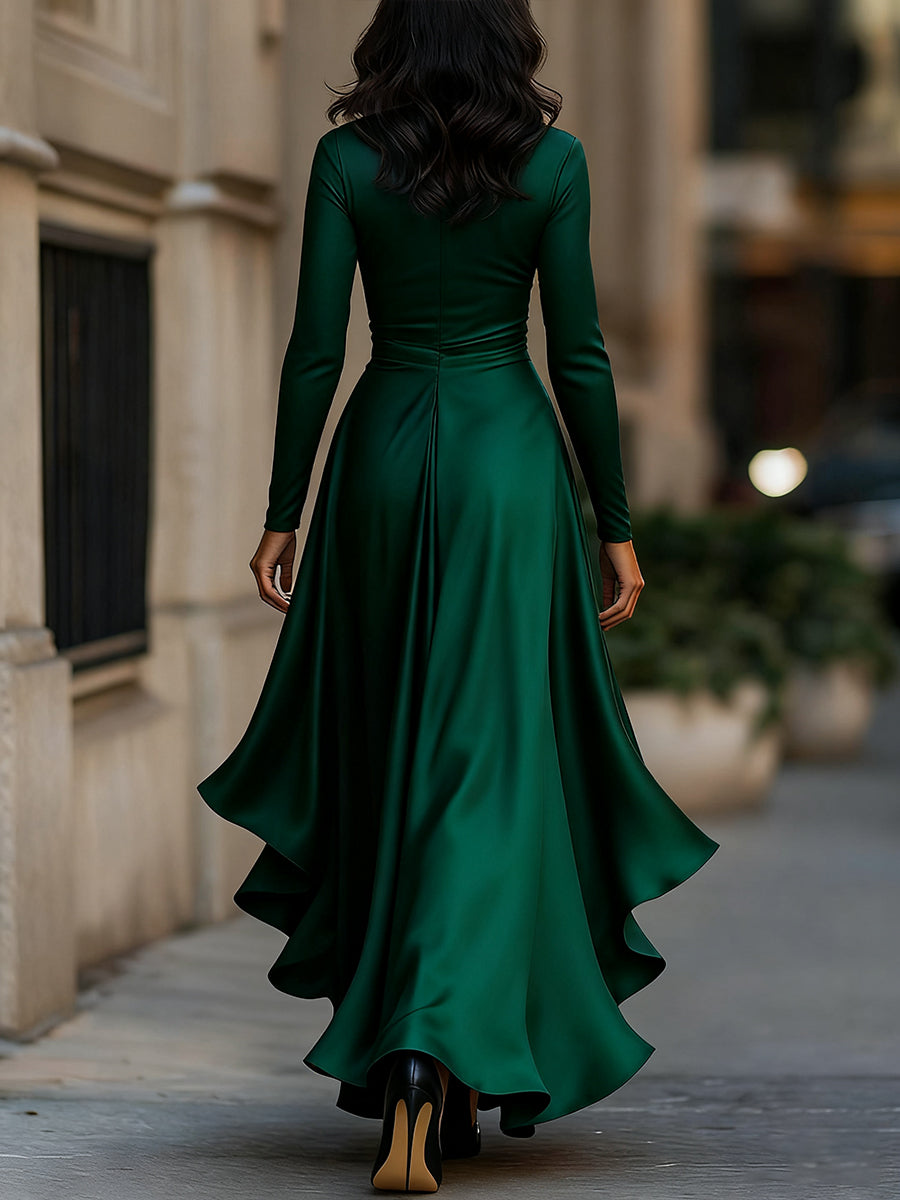 Millie | Women's Sophisticated Wrap Maxi Evening Dress