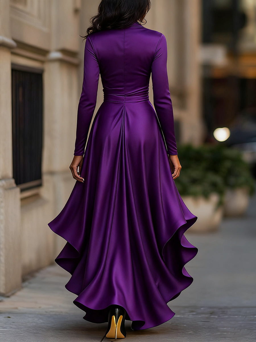 Millie | Women's Sophisticated Wrap Maxi Evening Dress
