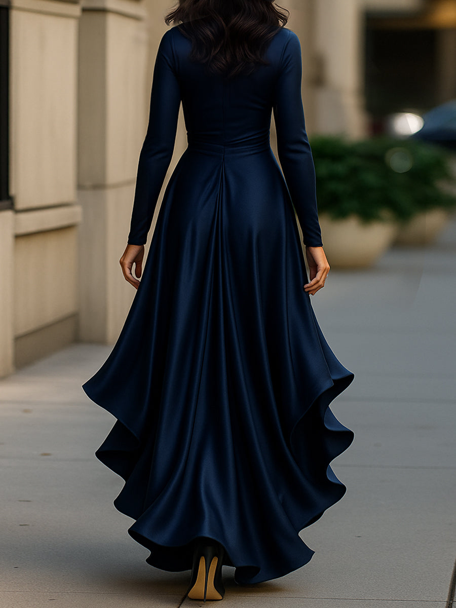 Millie | Women's Sophisticated Wrap Maxi Evening Dress