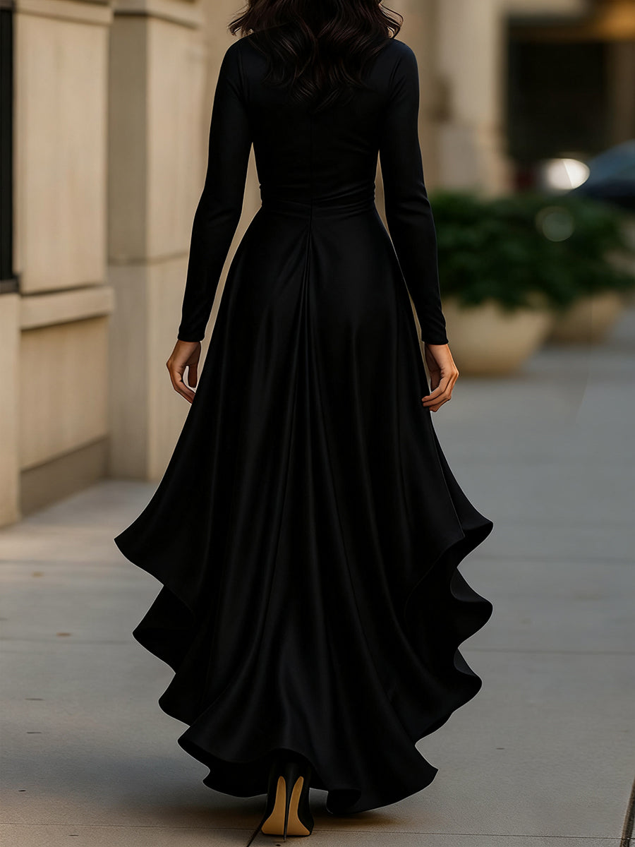 Millie | Women's Sophisticated Wrap Maxi Evening Dress