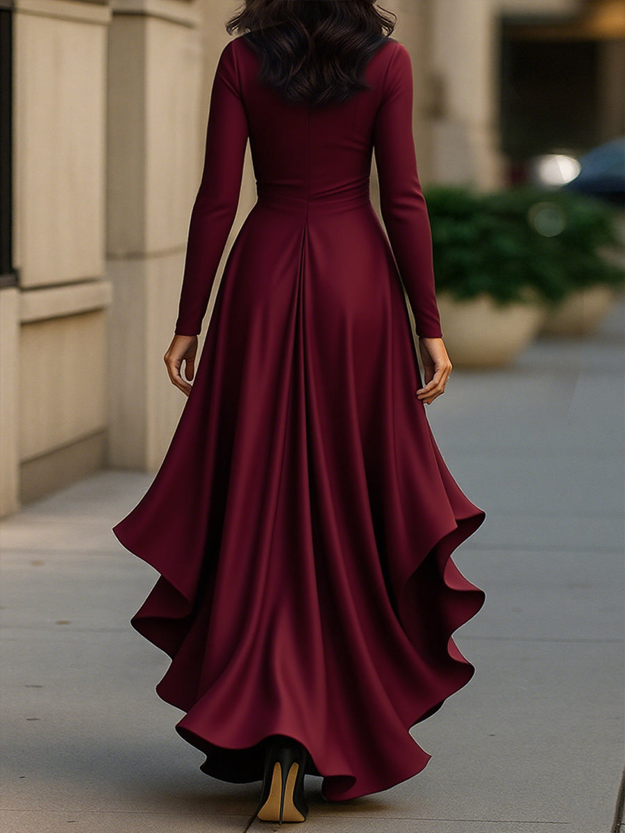 Millie | Women's Sophisticated Wrap Maxi Evening Dress