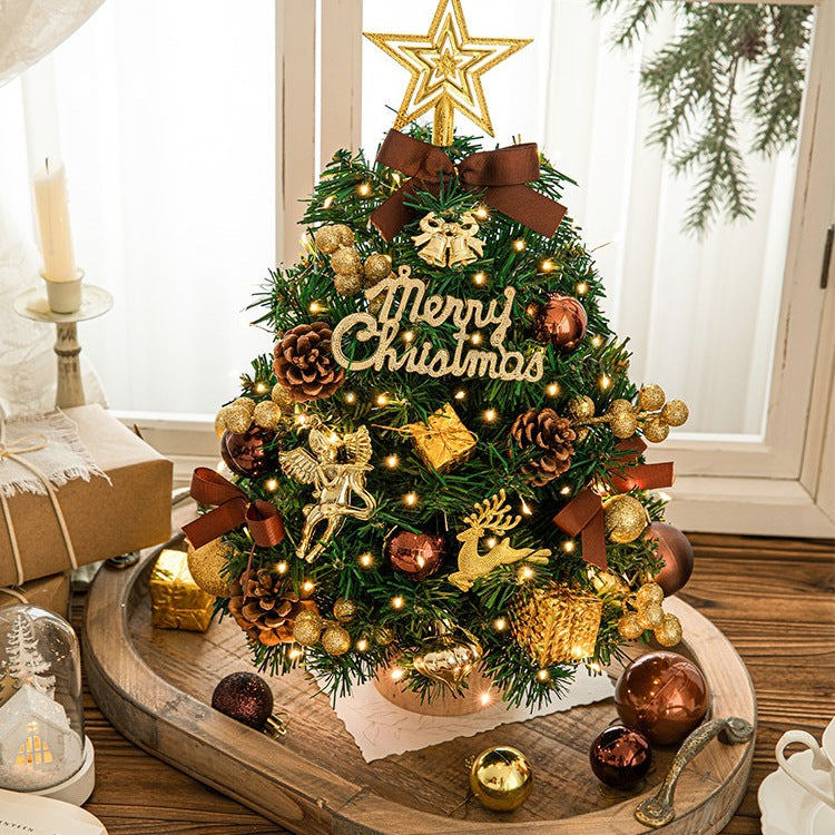 Mini Christmas Tree Pre-Lit Decorated Tabletop