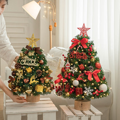 Mini Christmas Tree Pre-Lit Decorated Tabletop
