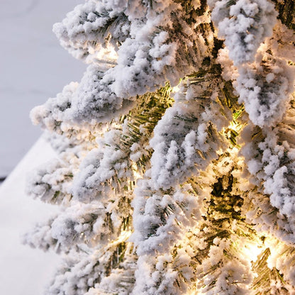 Mini Christmas Tree with Frosted Snow Effect and LED Lights
