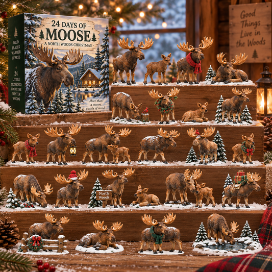 Moose Advent Calendar – 24 Handcrafted Winter Figurines