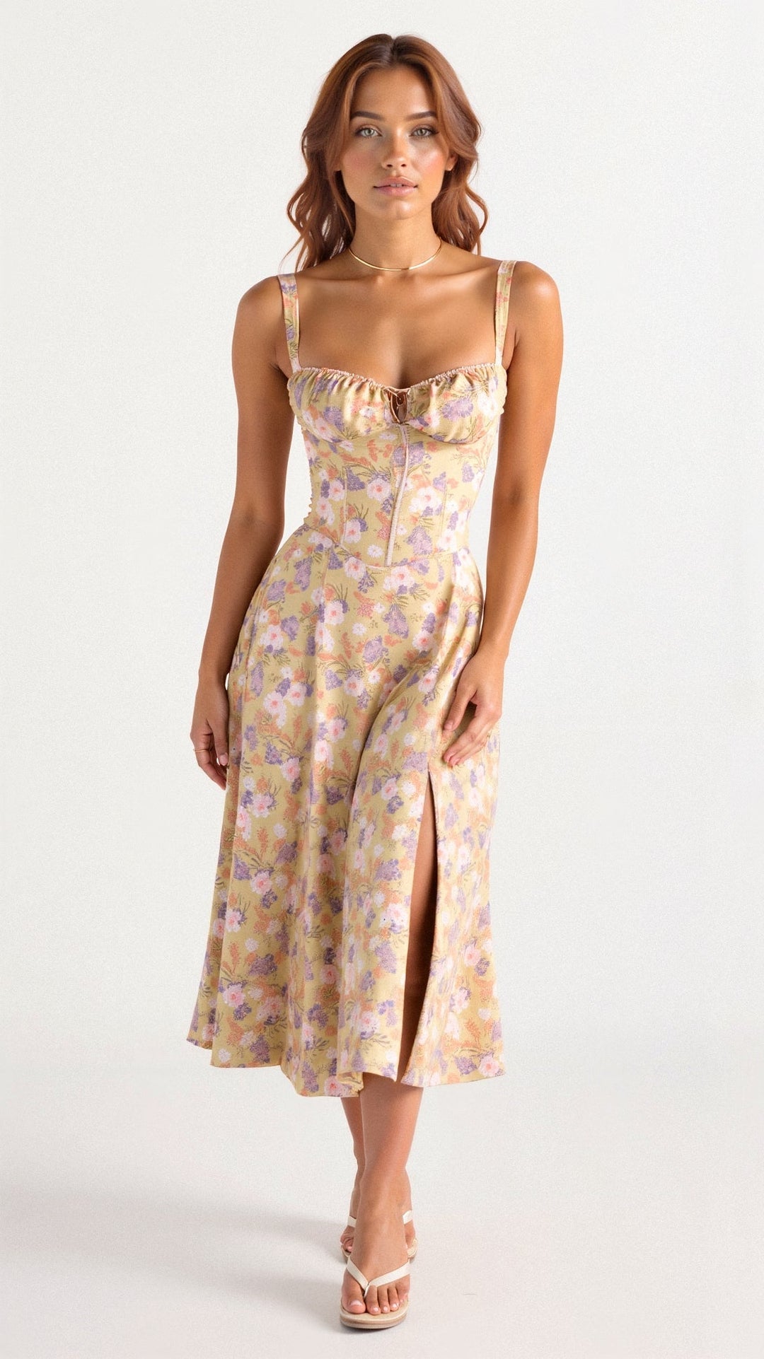 Charlotte | Women’s Summer Floral Midi Dress