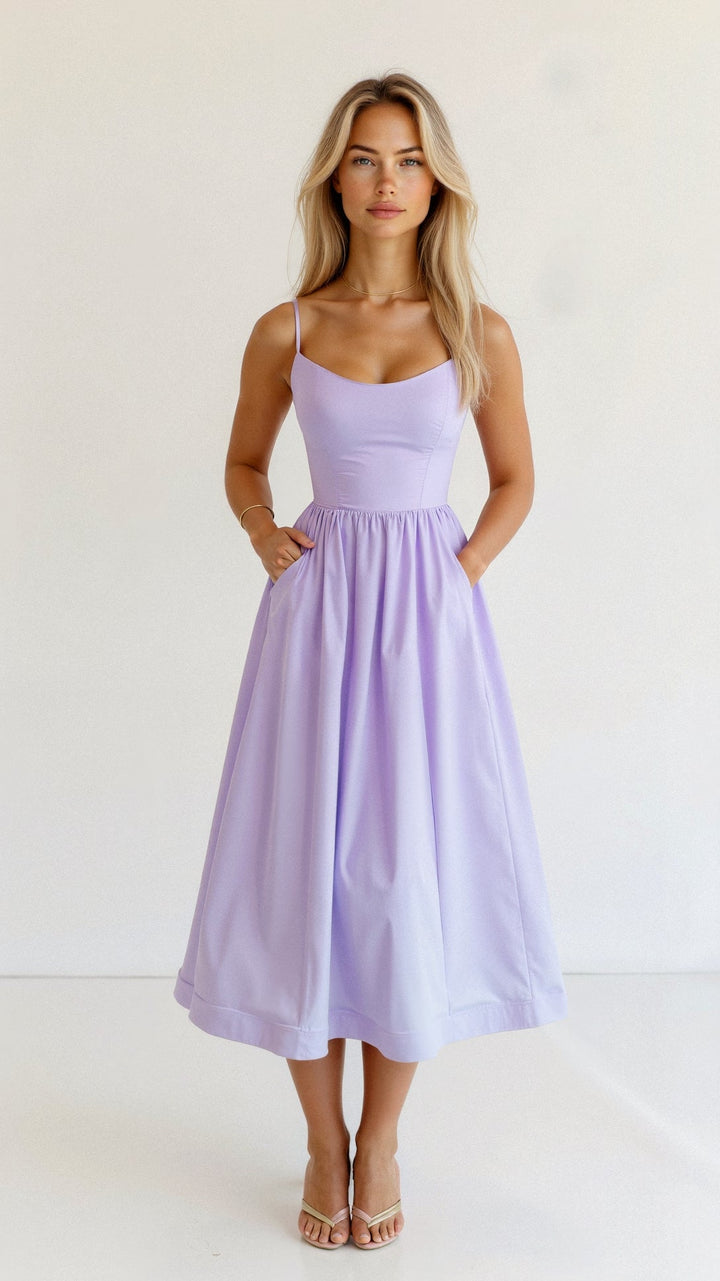 Tanja | Women's Classic Spaghetti Strap A-line Dress