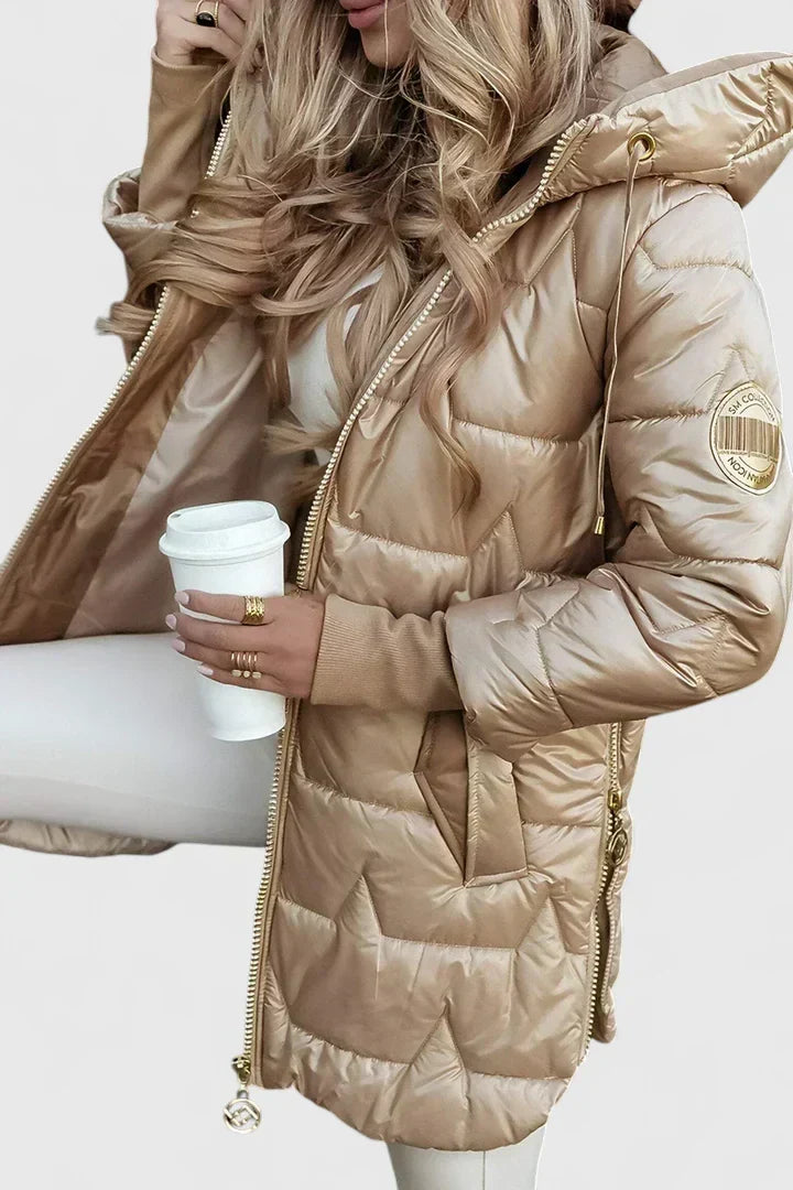 Naomi | Women's Quilted Hooded Elegant Winter Parka Jacket