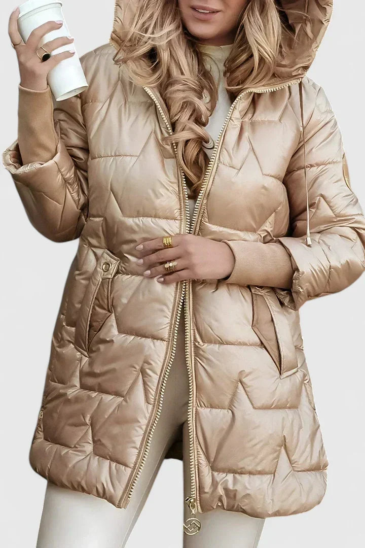 Naomi | Women's Quilted Hooded Elegant Winter Parka Jacket
