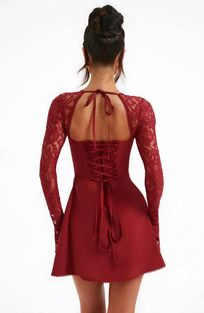Nicola | Women's Sweetheart Festive Longsleeve Party Dress