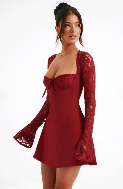 Nicola | Women's Sweetheart Festive Longsleeve Party Dress