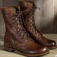 Dakota | Women's Lace-Up Brown Leather Boots