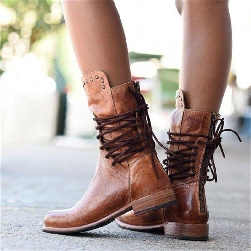 Rose | Women's Casual Orthopedic Boots With Low Block Heel