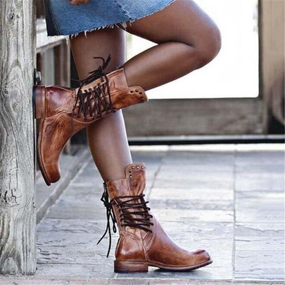 Rose | Women's Casual Orthopedic Boots With Low Block Heel