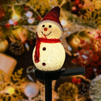 Outdoor Christmas Lights Solar Snowman Stake Lights