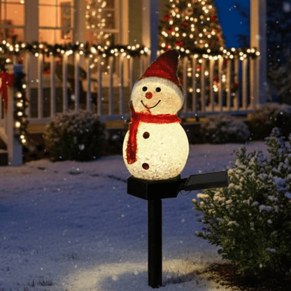 Outdoor Christmas Lights Solar Snowman Stake Lights