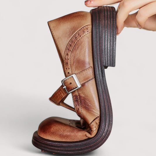 Peony | Women's Vintage Leather Mary Janes