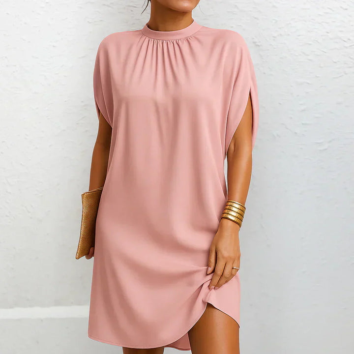 Favelia | Women’s Elegant High-Neck Midi Dress