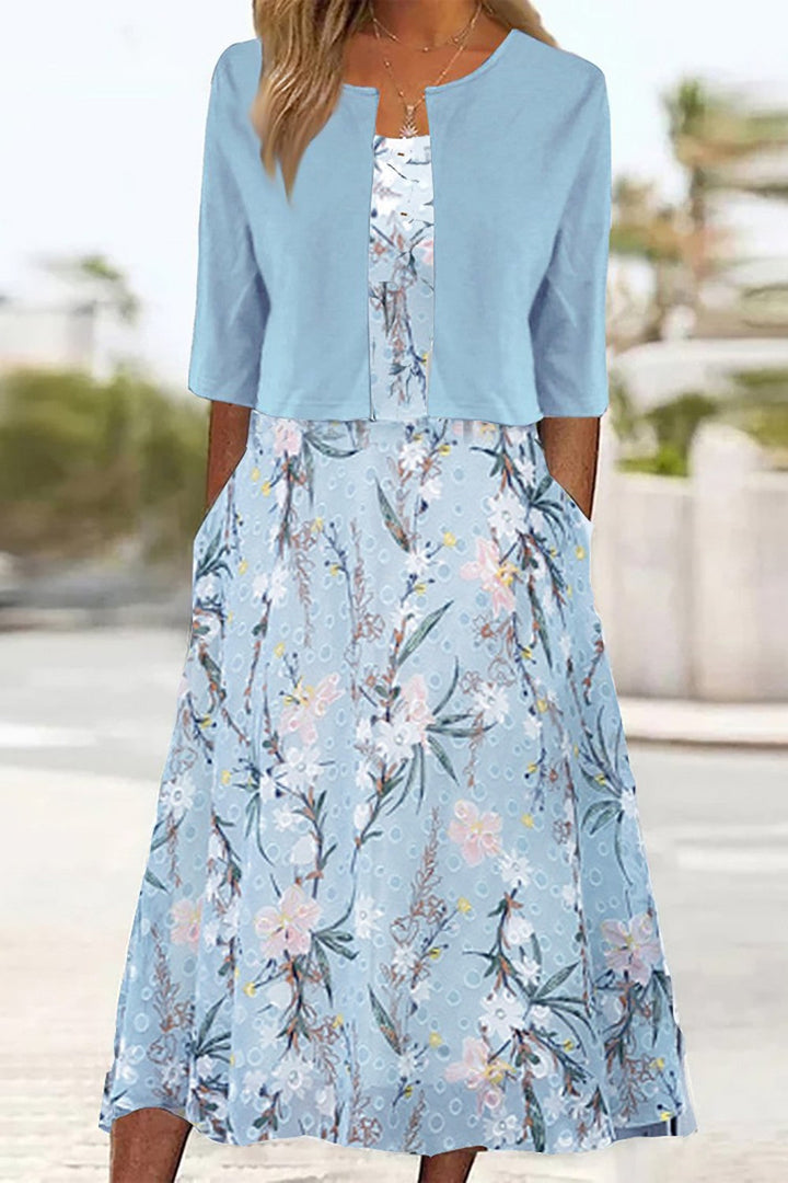 Danica | Women’s Floral Two-Piece Midi Dress