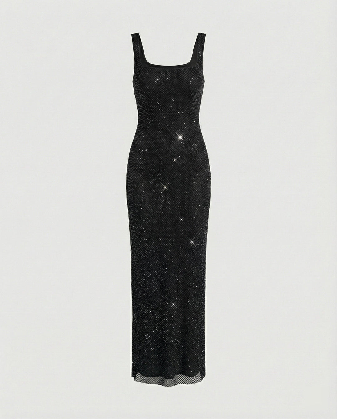 Malina | Women’s Elegant Square Neck Glitter Maxi dress
