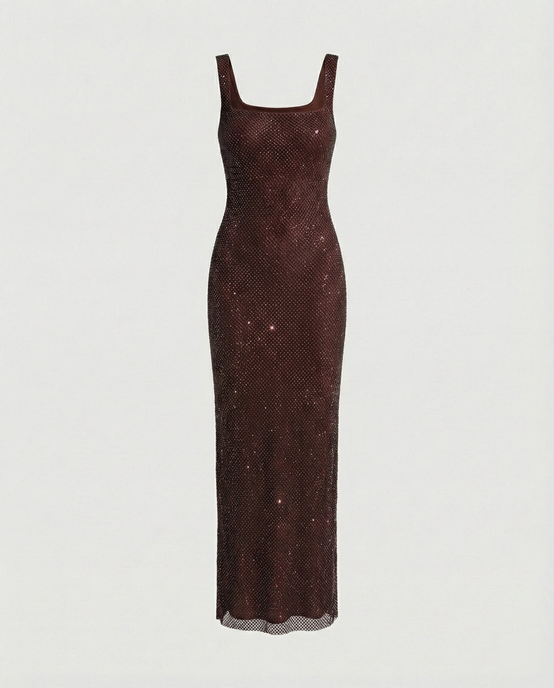 Malina | Women’s Elegant Square Neck Glitter Maxi dress