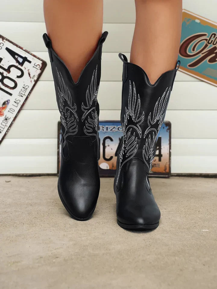 Alicia | Women’s Mid Calf Western Cowboy Boots