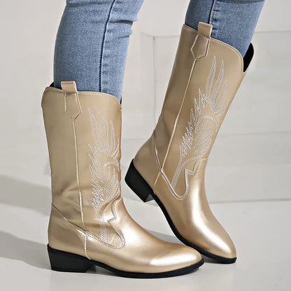 Alicia | Women’s Mid Calf Western Cowboy Boots