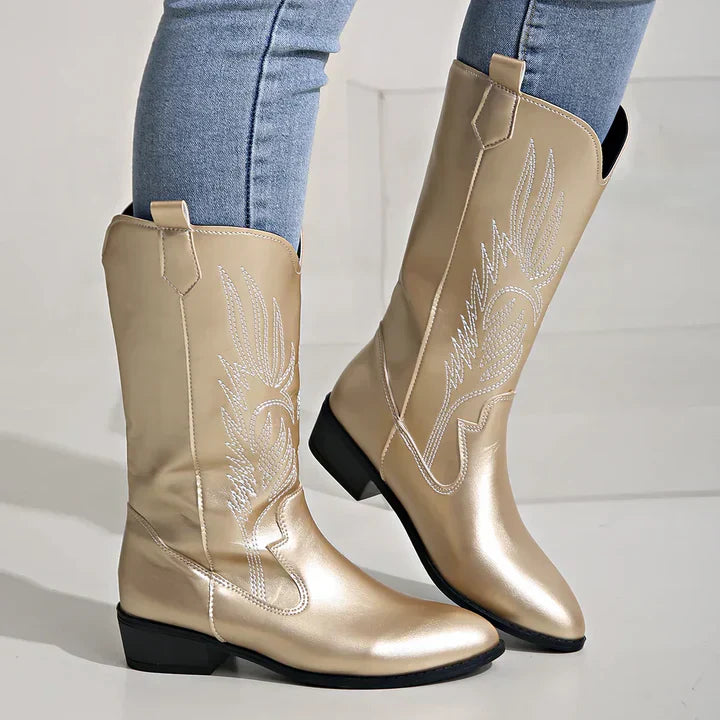 Alicia | Women’s Mid Calf Western Cowboy Boots