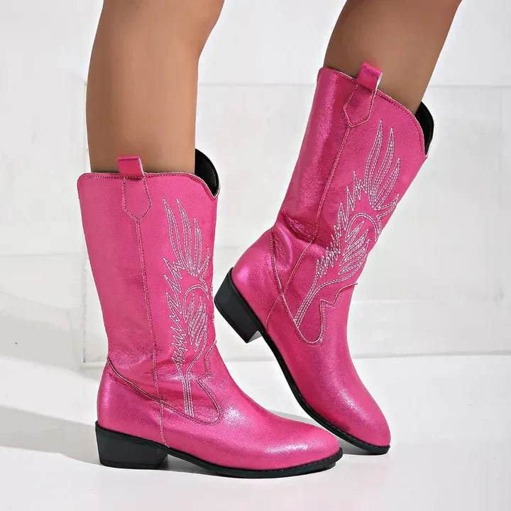 Alicia | Women’s Mid Calf Western Cowboy Boots