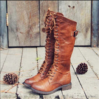 Camila | Women's Classic Equestrian Knee High Laced Boots