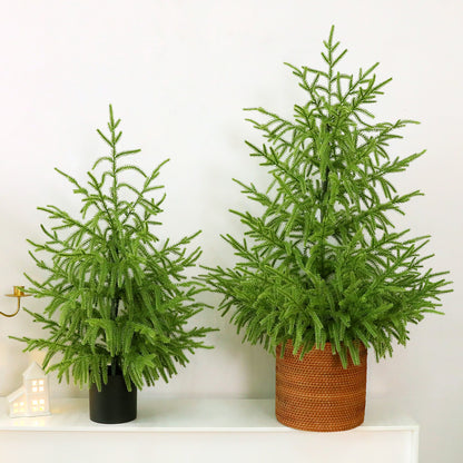 Realistic Soft-Touch Tabletop Christmas Tree with Lights