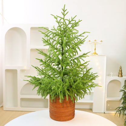 Realistic Soft-Touch Tabletop Christmas Tree with Lights